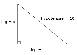 The hypotenuse of a right triangle is 10 cm... | TTP Blog