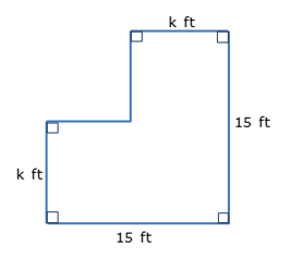 The figure above represents an L-shaped garden...