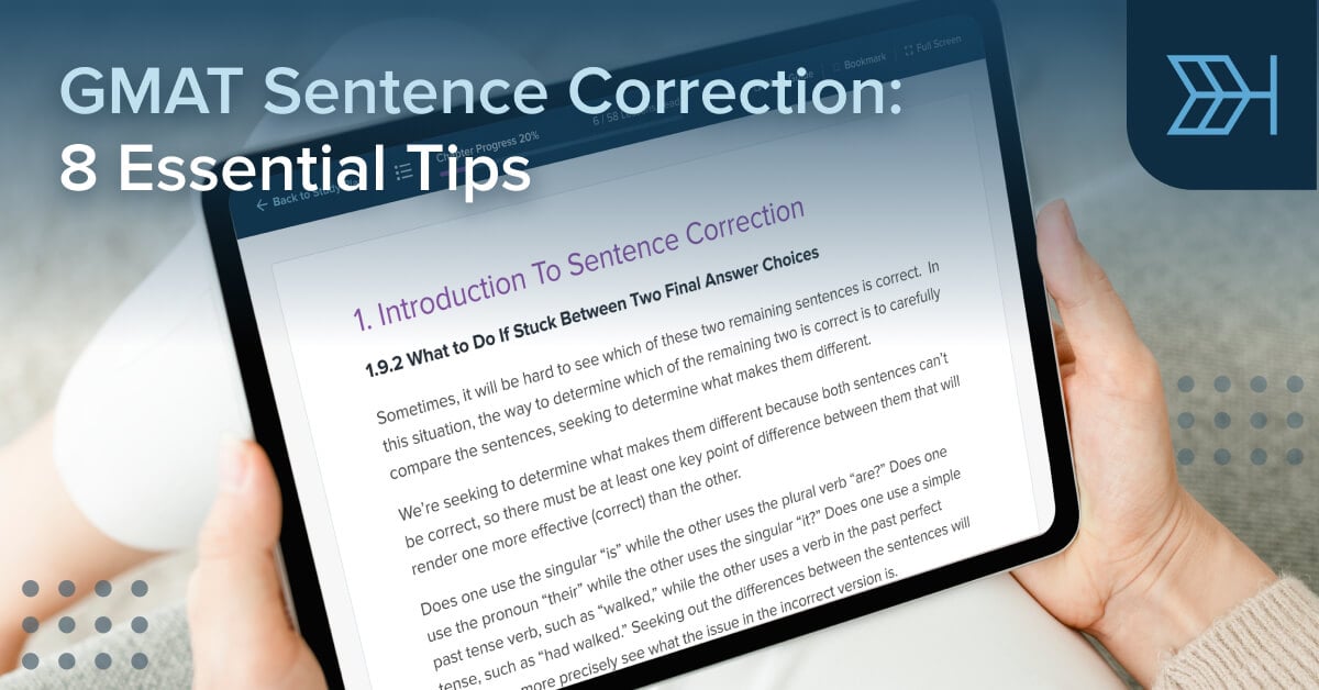 GMAT SENTENCE CORRECTION TIPS visual data 6